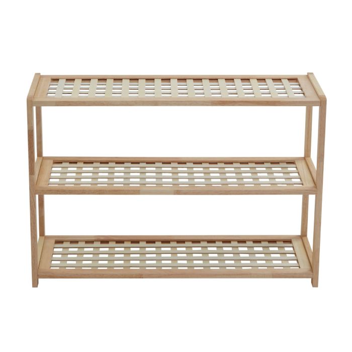 Natural Wood 3 Tier Shoe Rack – The Organised Store