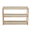 Natural Wood 3 Tier Shoe Rack