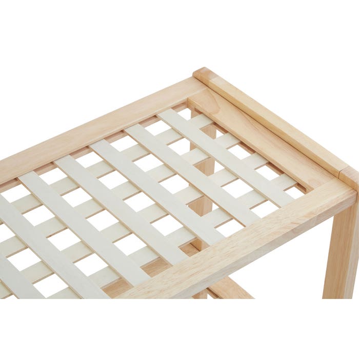 Natural Wood 4 Tier Shoe Rack