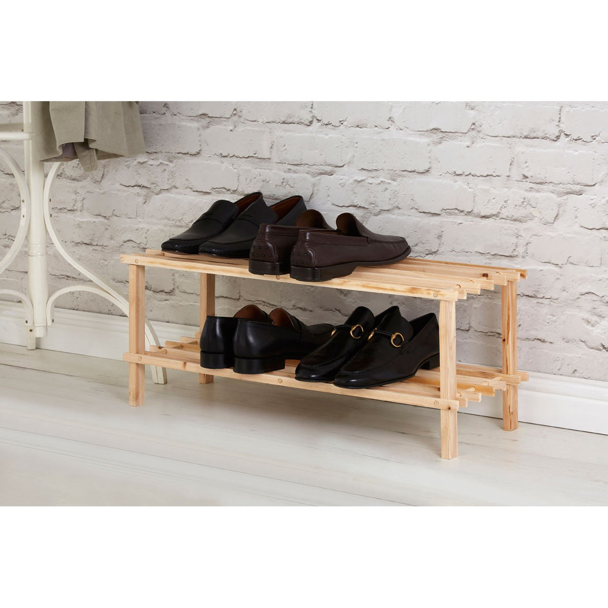 Two Shelf Boot Rack Shoe Rack Two Shelves – The Organised Store