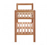 Shoe Rack- Walnut Wood - Two Tier- Stackable