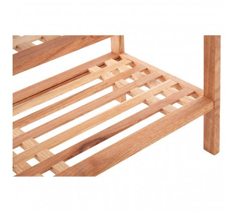 Shoe Rack- Walnut Wood - Two Tier- Stackable