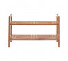 Shoe Rack- Walnut Wood - Two Tier- Stackable
