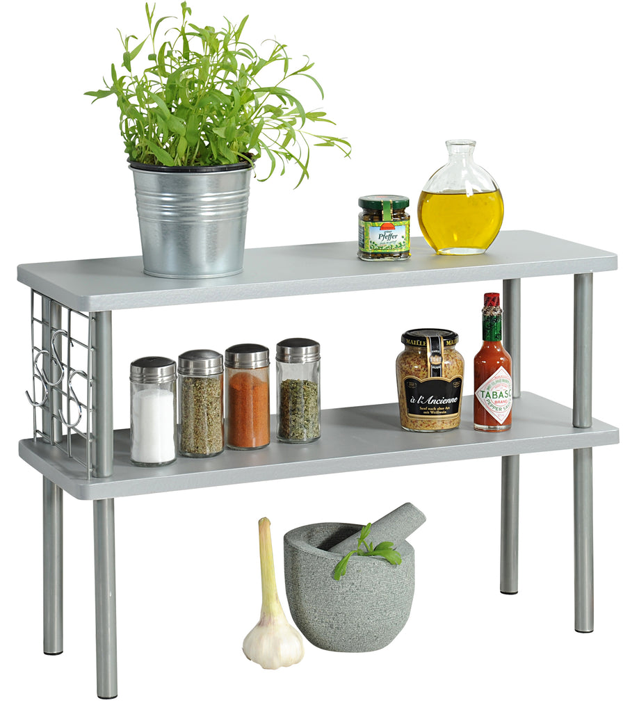 | Store Slim Shelf Organised Grey Kitchen The