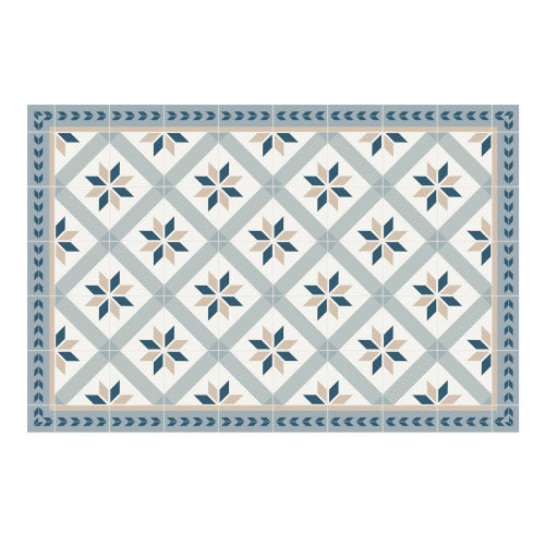Blue and Grey Pattern Mat