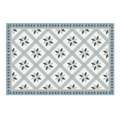 Blue and Grey Pattern Mat