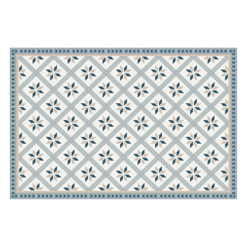 Blue and Grey Pattern Mat