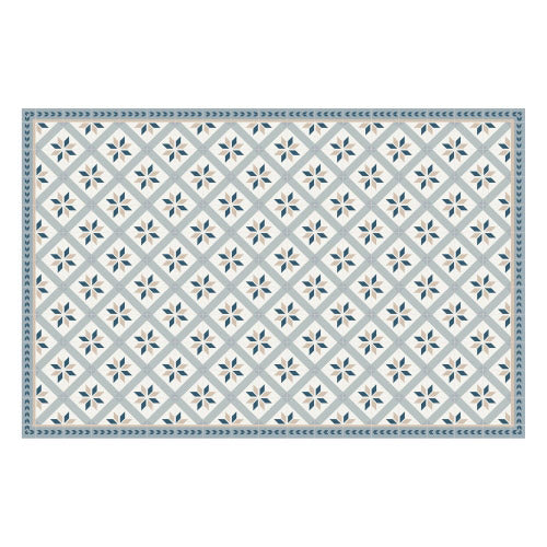 Blue and Grey Pattern Mat