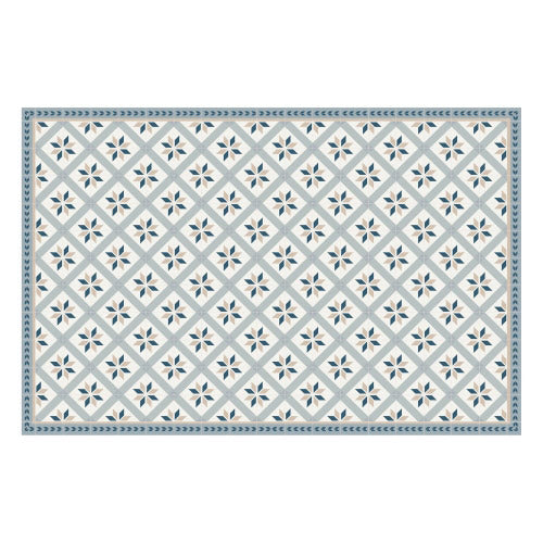 Blue and Grey Pattern Mat