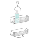 Bubbli Shower Caddy XL - Clear/Silver - The Organised Store