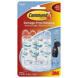 Command™ Mini Clear Hooks with Clear Strips Value Pack