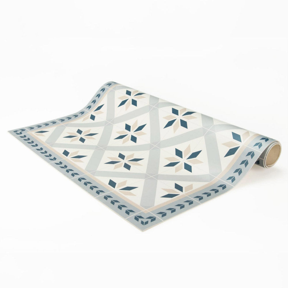 Blue and Grey Pattern Mat