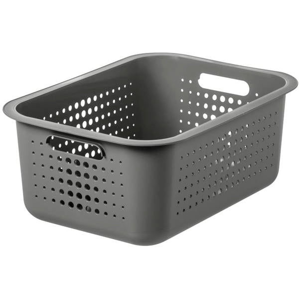 SmartStor Recycled Basket 15 White and Taupe - The Organised Store