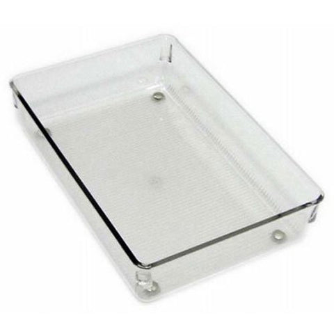 Expandable Drawer Organiser Narrow White- Set of 2