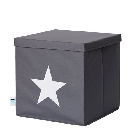 Grey Organiser Box Pink Star