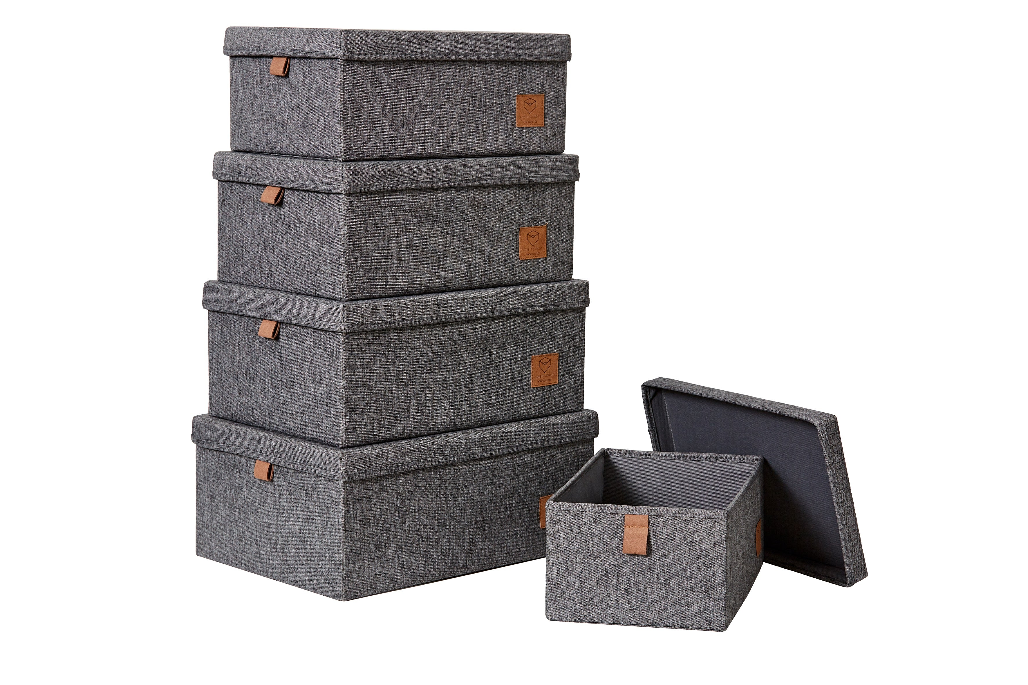 Set of 5 Storage Boxes | The Organised Store
