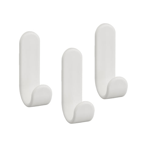 Storage Track Double Hook White- Pack of 3