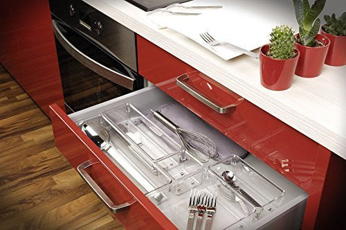 LINUS Drawer Organiser 3 x 9 x 2 - Clear - The Organised Store