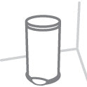 Pedal Bin Round 30L Delux Brushed Simple Human - The Organised Store
