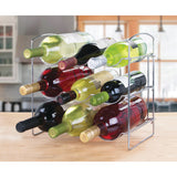 9 Bottle Wine Rack Chrome
