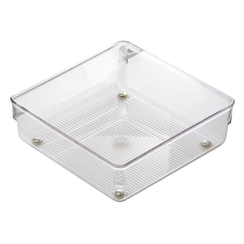 Expandable Drawer Organiser Narrow White- Set of 2