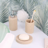 POLYRESIN TUMBLER WITH STRIPES - NATURAL