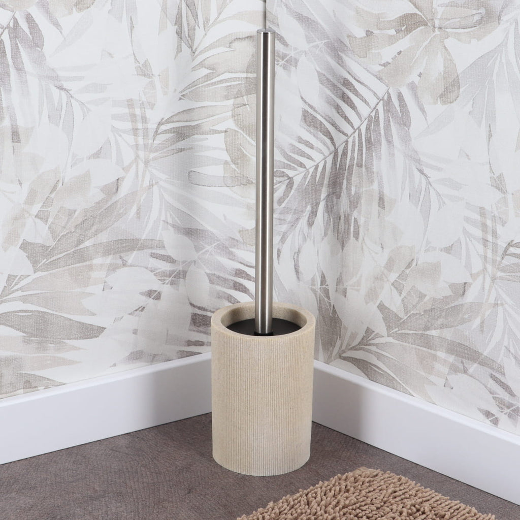 Polyresin Tumbler with Stripes- Natural