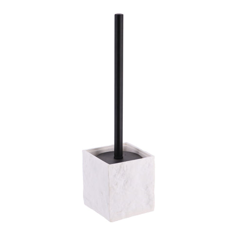 Square Polyresin Tumbler Stone Effect - White