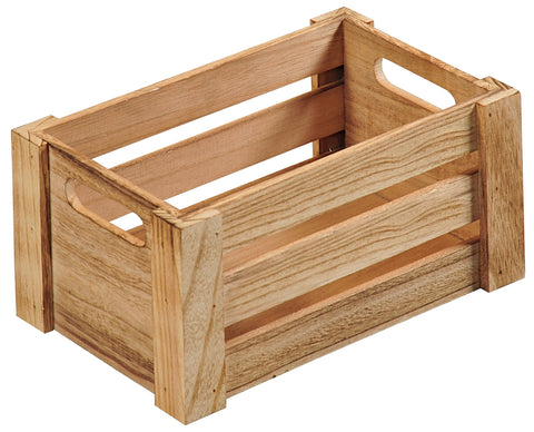 Natural Wood Groceries Crate