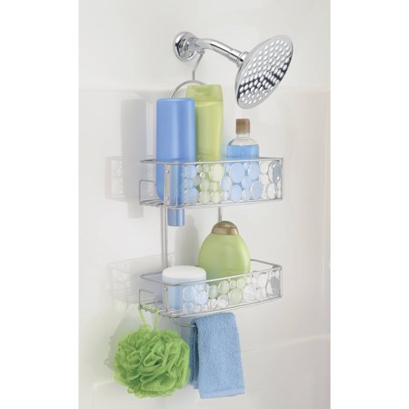 Bubbli Shower Caddy XL - Clear/Silver - The Organised Store