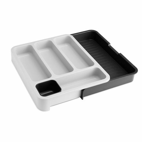 Adjustable Cutlery Tray - White Bamboo