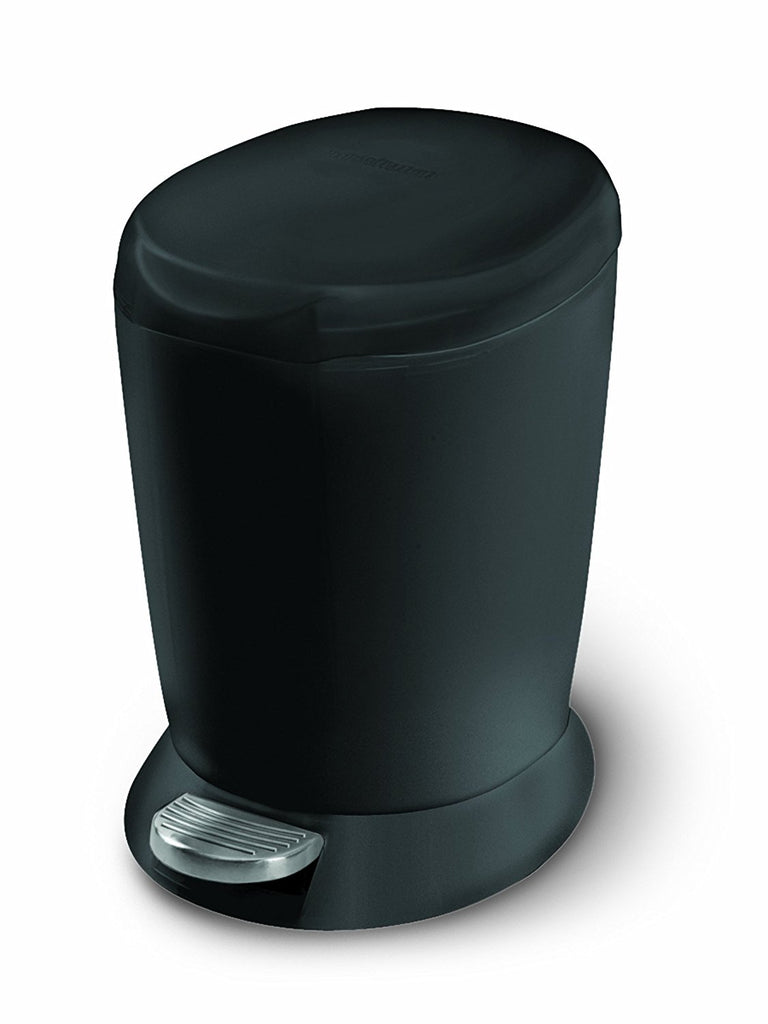 Simplehuman Mini Plastic Pedal Bin 6L Black - The Organised Store
