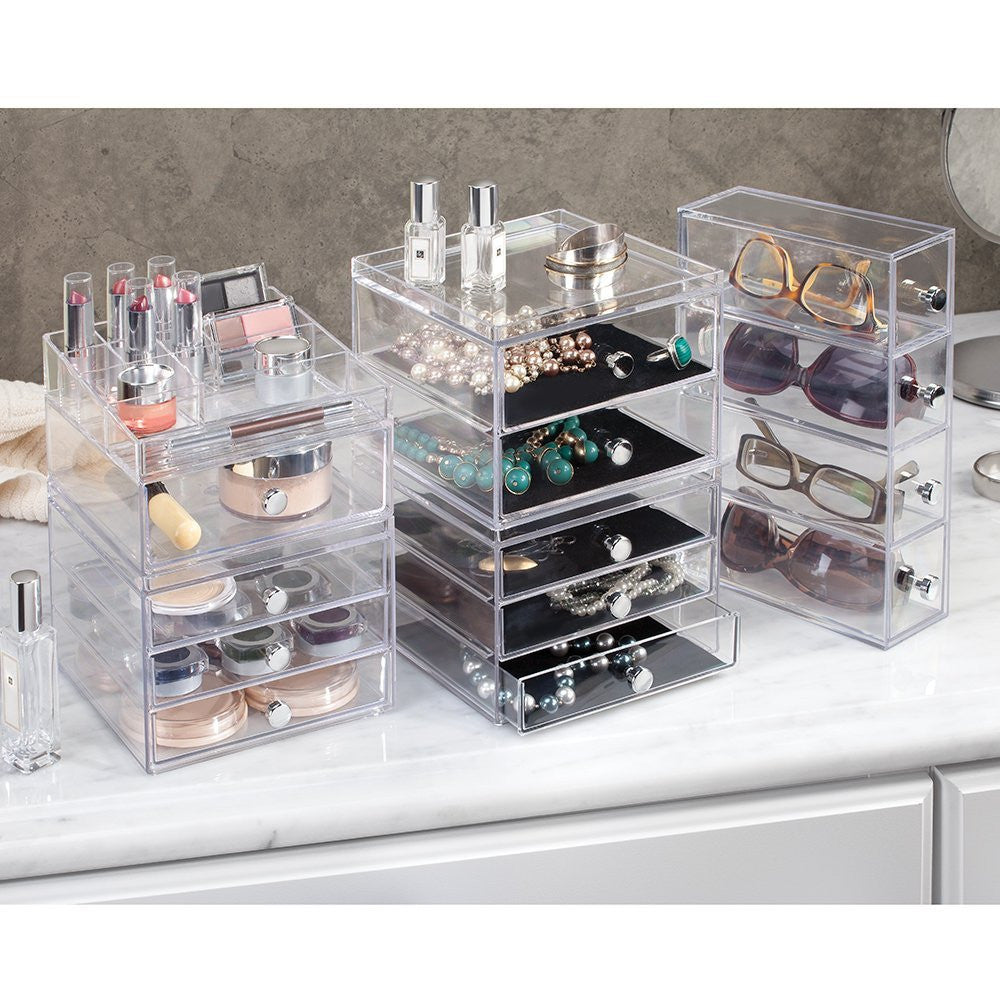 CLARITY Cosmetic Organiser with Drawer - The Organised Store