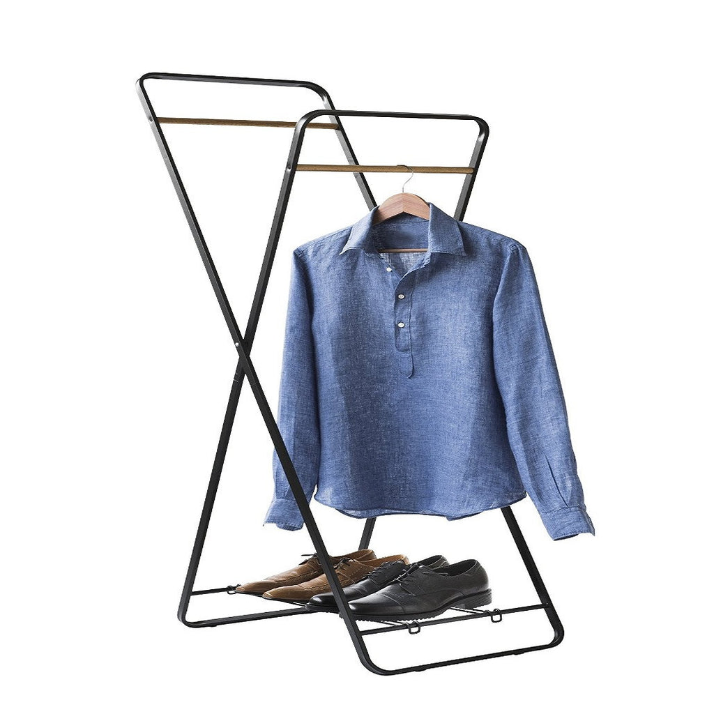 Black Clothes Rail X Shape - The Organised Store