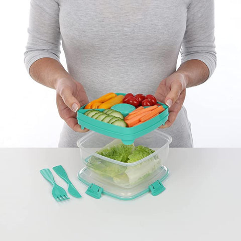 Make & Take Bento Lunch Box - Large - 2 L - Jade Green