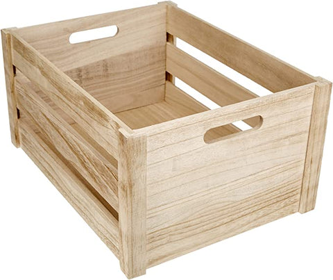 Natural Wood Groceries Crate