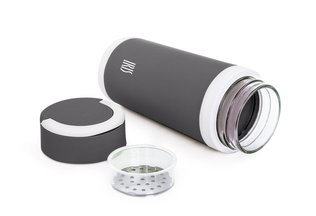 Thermal Internal Glass Mug/Bottle Grey 450 ml