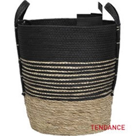 Seagrass & Paper Baskets-Natural & Black -Various Sizes