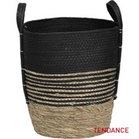 Seagrass & Paper Baskets-Natural & Black -Various Sizes