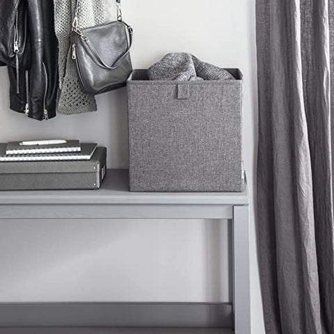 Premium Fabric Wardrobe Organiser - Set of 2 With 16 Compartments - Grey