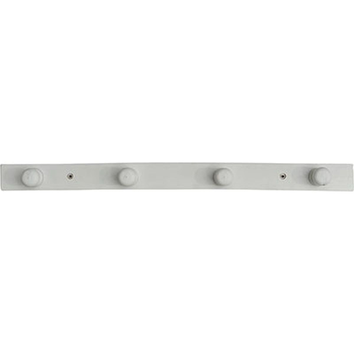Wood White Hook Rack- 4 Hooks - The Organised Store