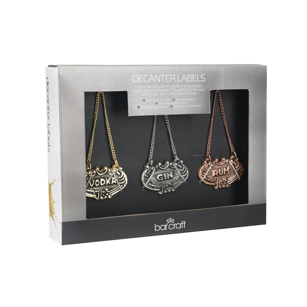 Decanter Labels Set in Gift Box