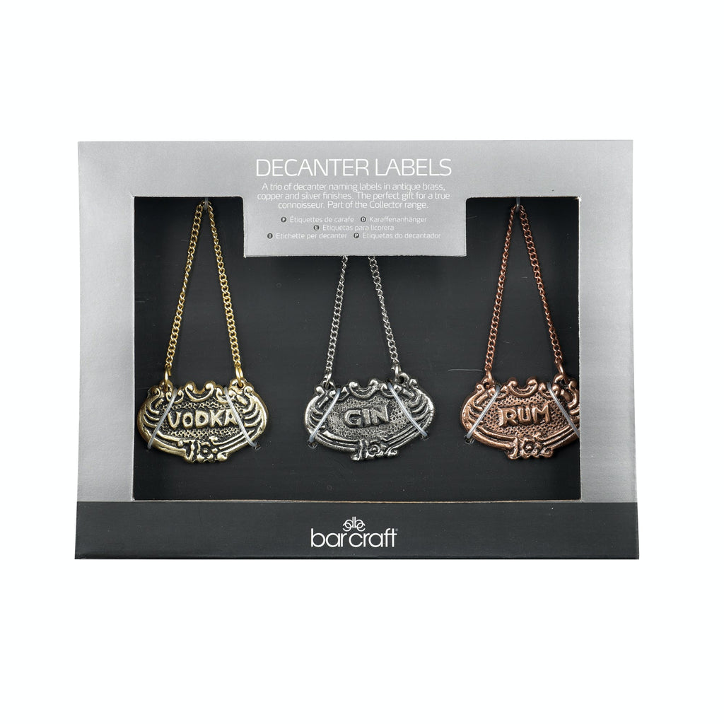 Decanter Labels Set in Gift Box