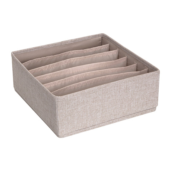 Drawer Organiser With 6 compartments- Grey or Beige - The Organised Store
