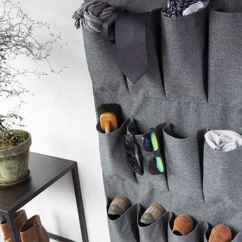 Shoe Cabinet With Seat Cushion Light Oak/Grey