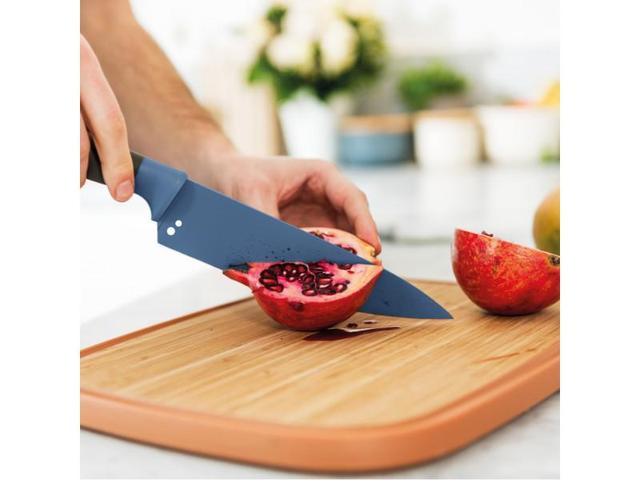 Chef's Knife with Herb Striper- Blue 14cm