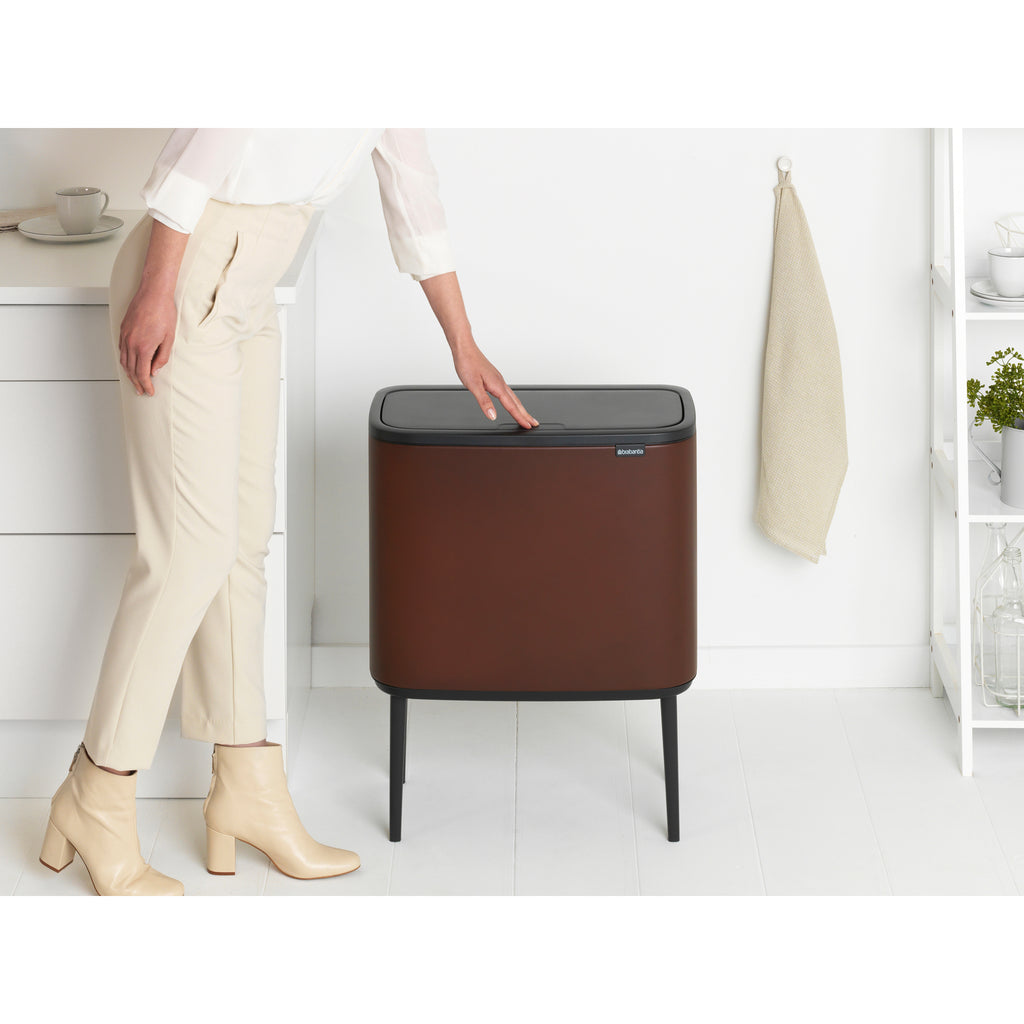 Bo Touch Bin 11 + 23L - Mineral Cosy Brown NEW
