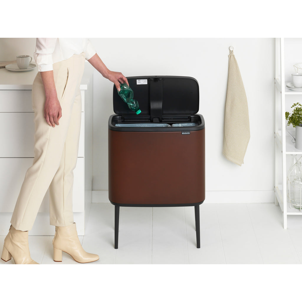 Bo Touch Bin 11 + 23L - Mineral Cosy Brown NEW