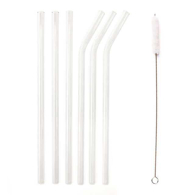 CLEAR REUSABLE GLASS STRAWS