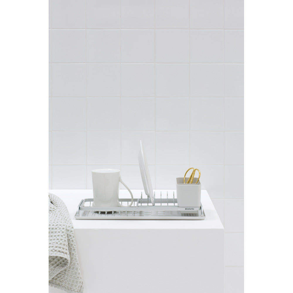 Compact Dish Drying Rack Light Grey - The Organised Store